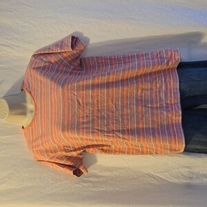 Best United Garment Company peach striped vintage tee size L